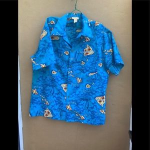 MENS GENUINE HAWAIIAN SHIRT, BUTTON DOWN.